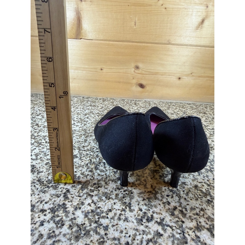 Isaac Mizrahi for Target Black Fabric Kitten Heel Pumps Pointed Toe Size 7 - Picture 5 of 8